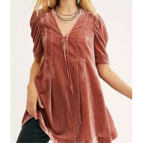Free People Adelle Velvet Tunic in Canyon Arroyo - Picture 4 of 11